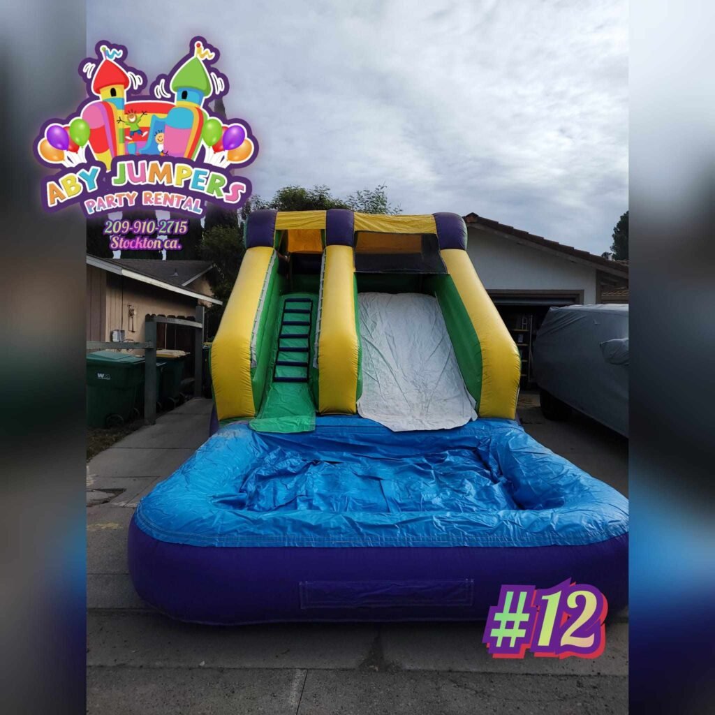 Green water slide – Aby Jumpers Stockton