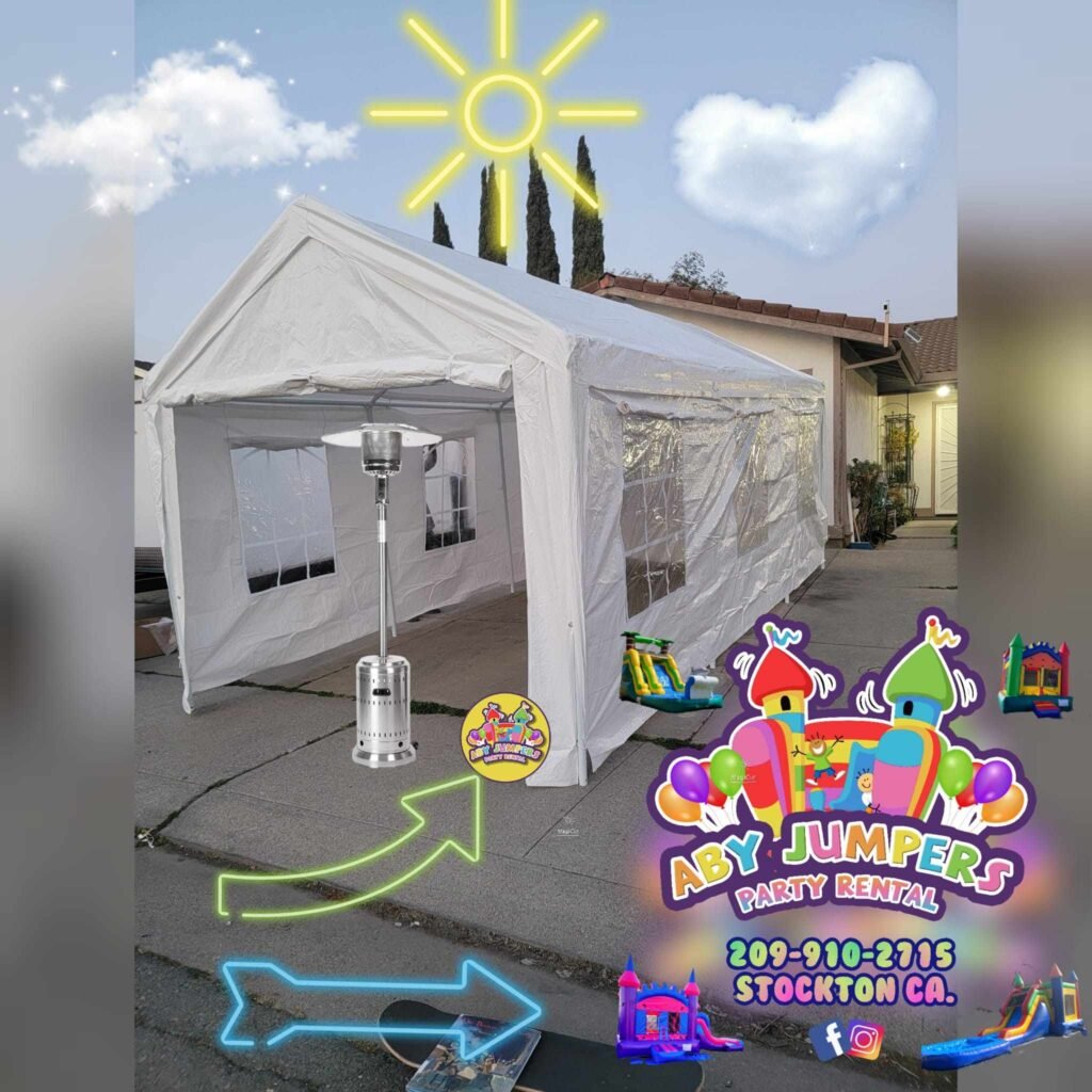 Tent with sidewalls – Aby Jumpers Stockton
